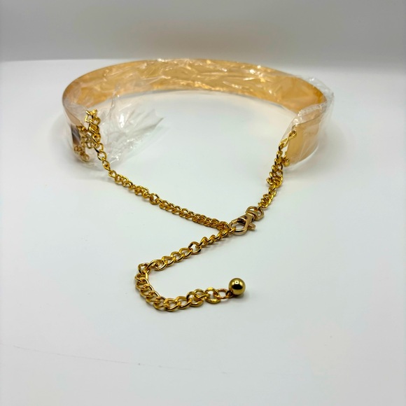 Metal Waist Belt Polished Mirror Chain Belt Metallic Waistband Dress Belts New - Picture 3 of 7